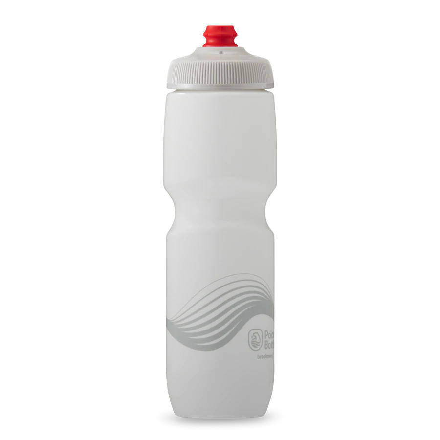 30 oz Breakaway Water Bottle Wave Ivory/Silver by Polar Bottle Made in USA