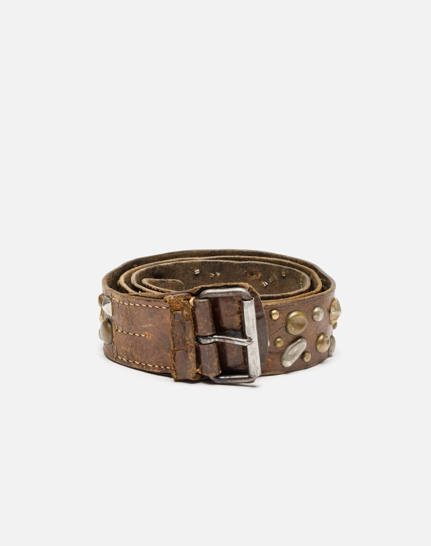 70s Handmade Rustic Studded Belt