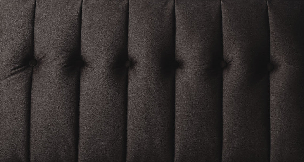 79 Brown Velvet And Black Sleeper Sofa