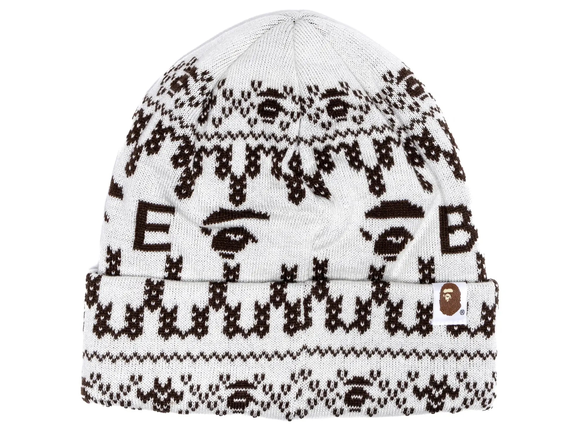 A Bathing Ape Beanie in Ivory xld