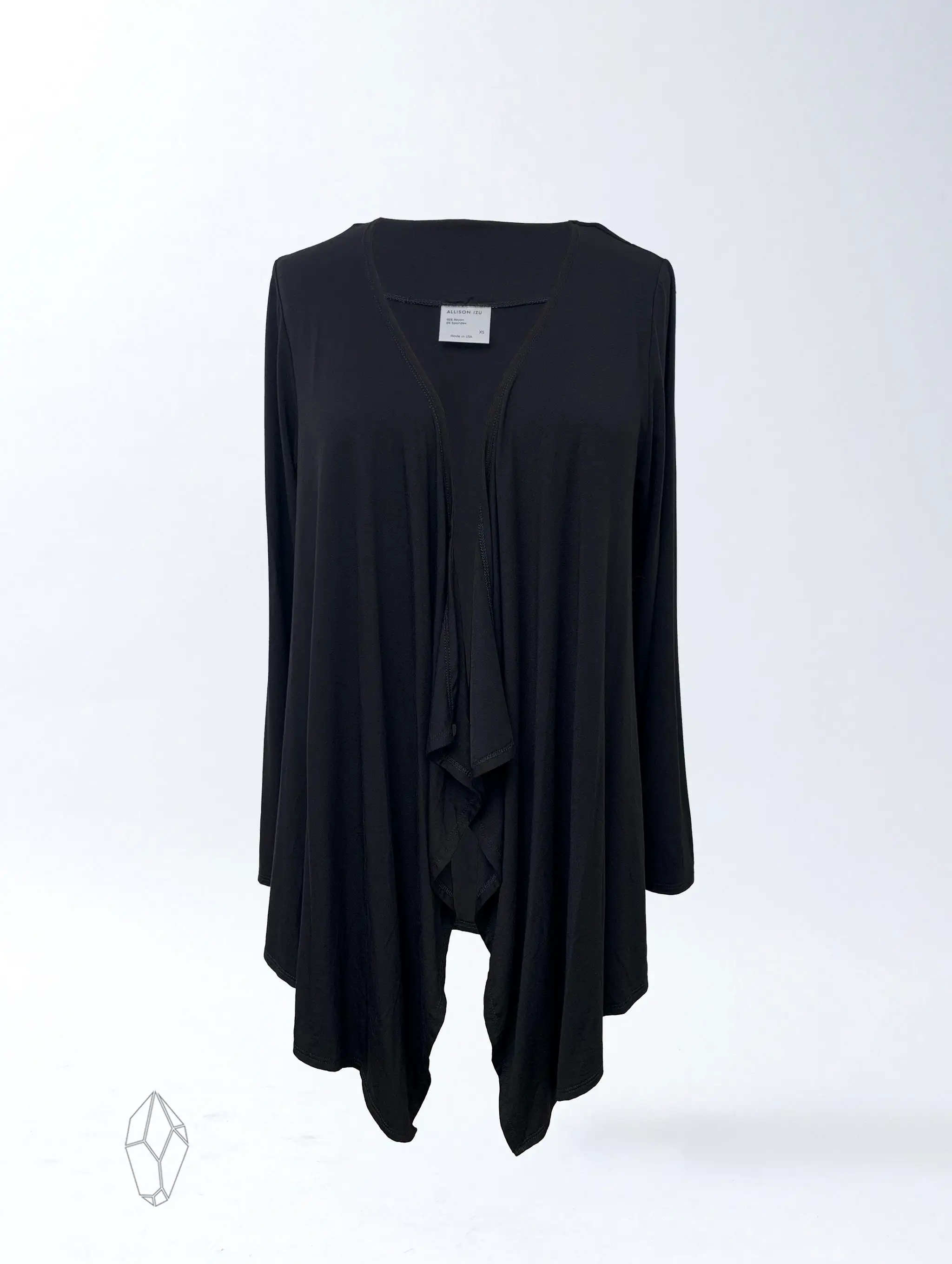 Amari Convertible Cover Up - Black Rayon Jersey