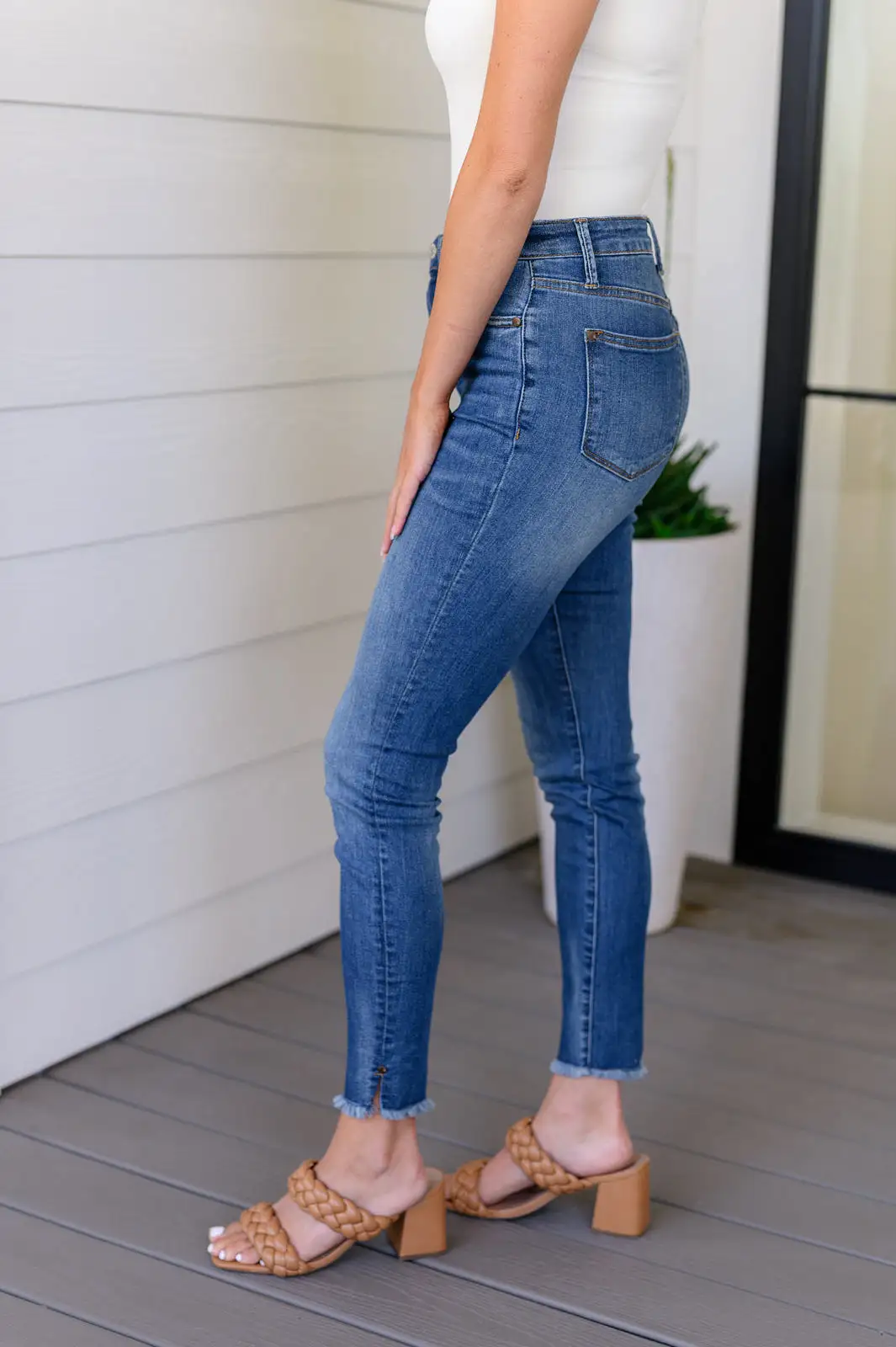 Amy High Rise Control Top Side Slit Skinny Jeans-- Use the code SPRINGJB for 20% off!