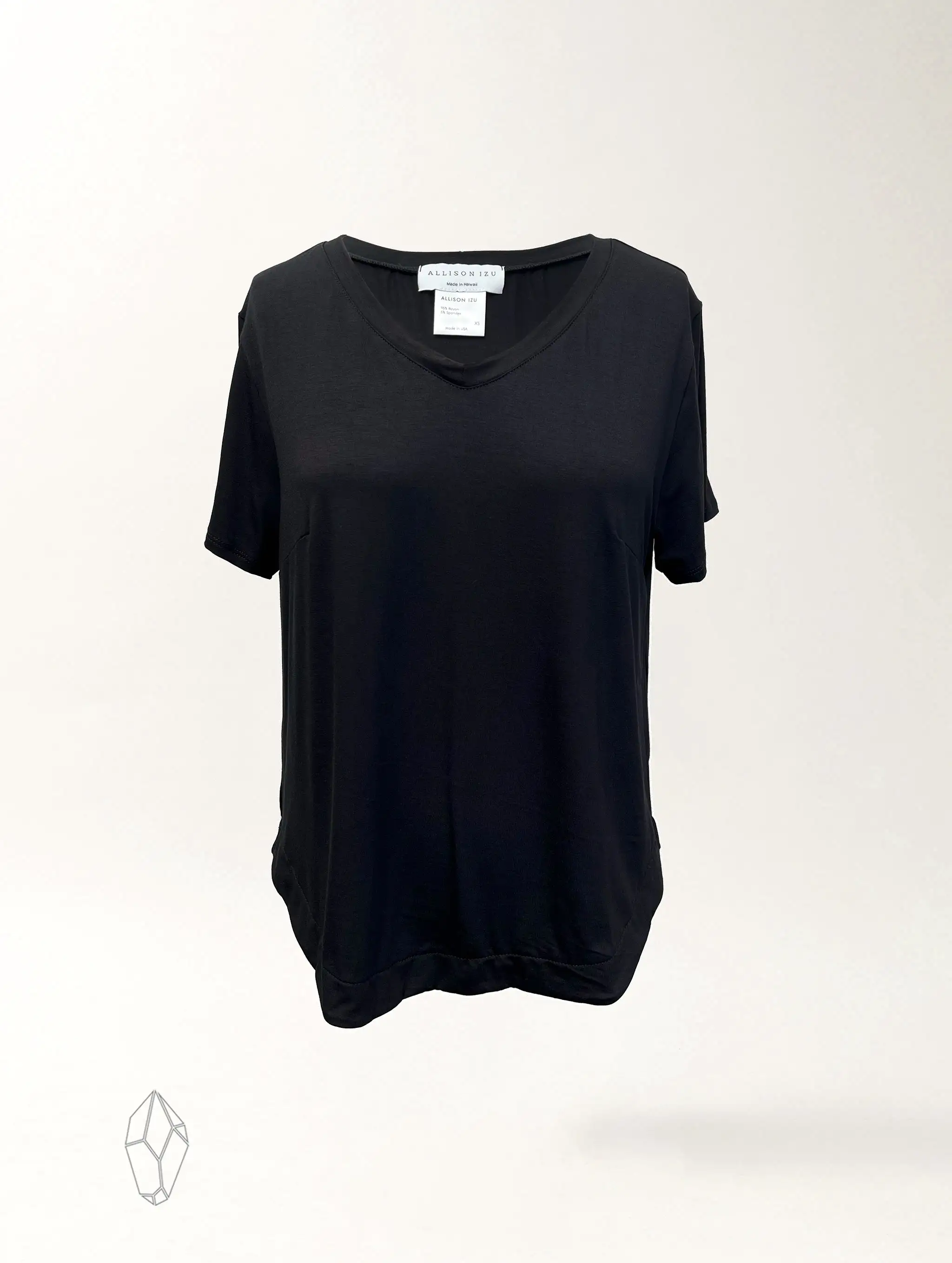 Becca Top - Black Rayon Jersey