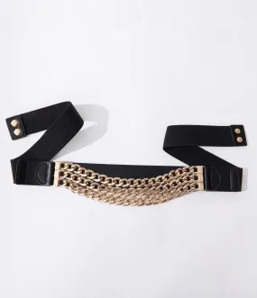 Black & Gold Chain Link Belt