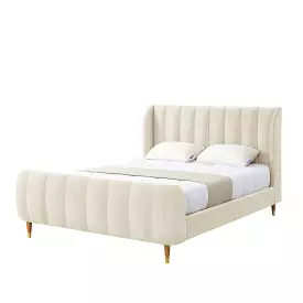 Black Solid Wood King Tufted Upholstered Velvet Bed