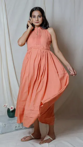 Blush key hole maxi dress