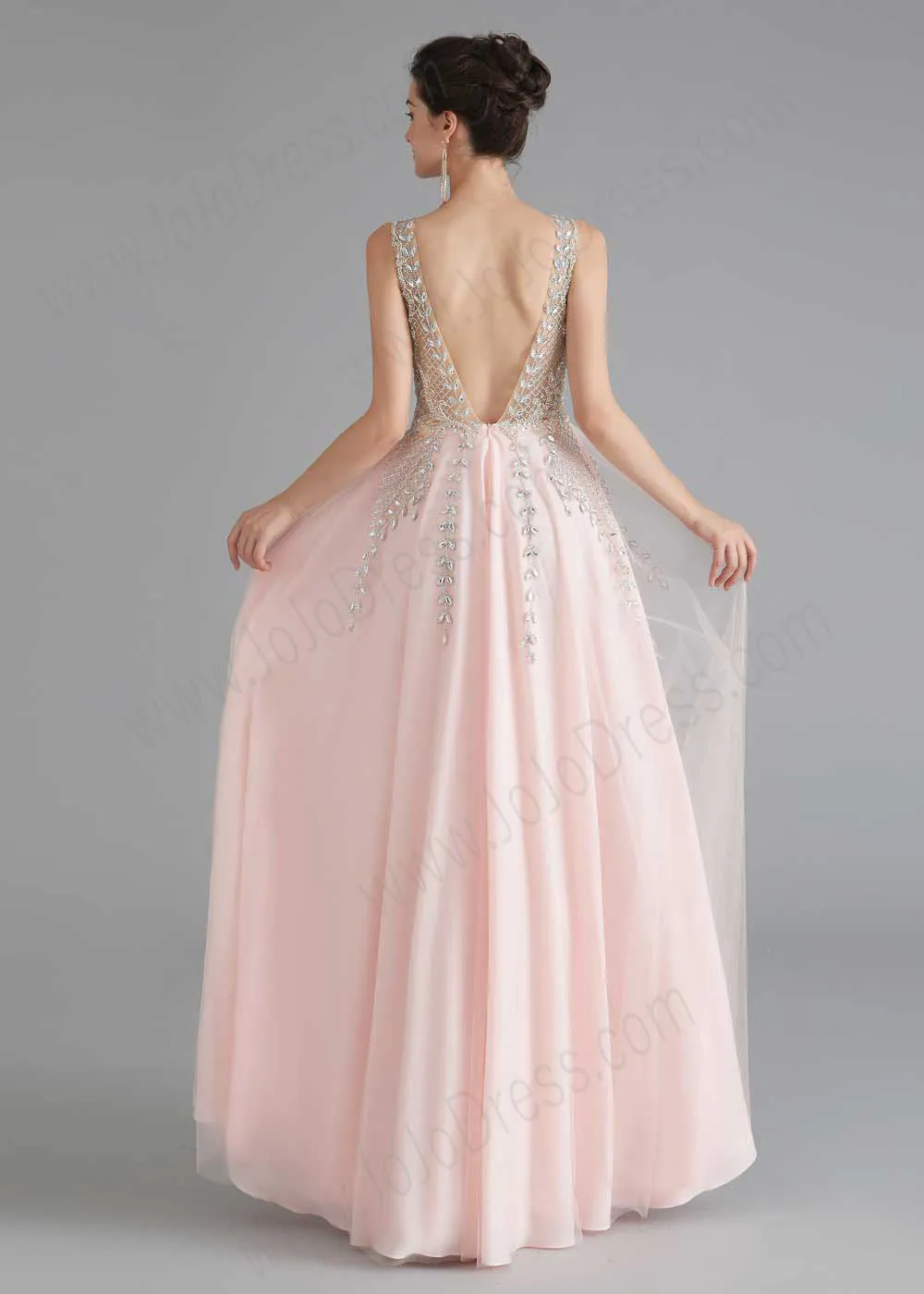 Blush Pink Formal Evening Beauty Pageant Dress