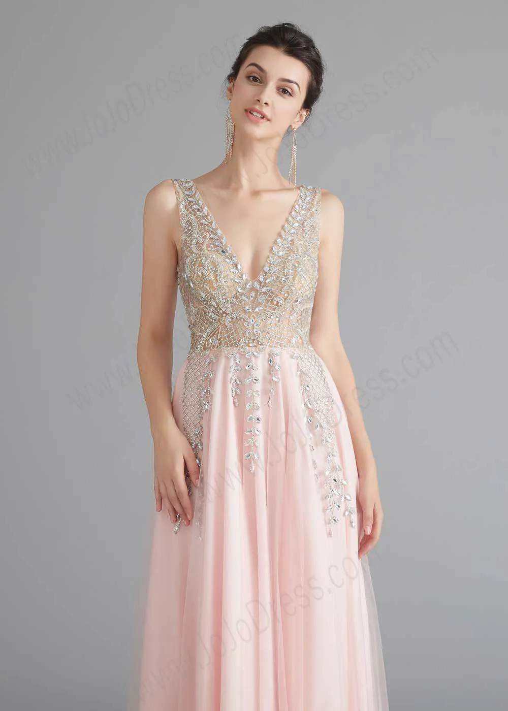 Blush Pink Formal Evening Beauty Pageant Dress