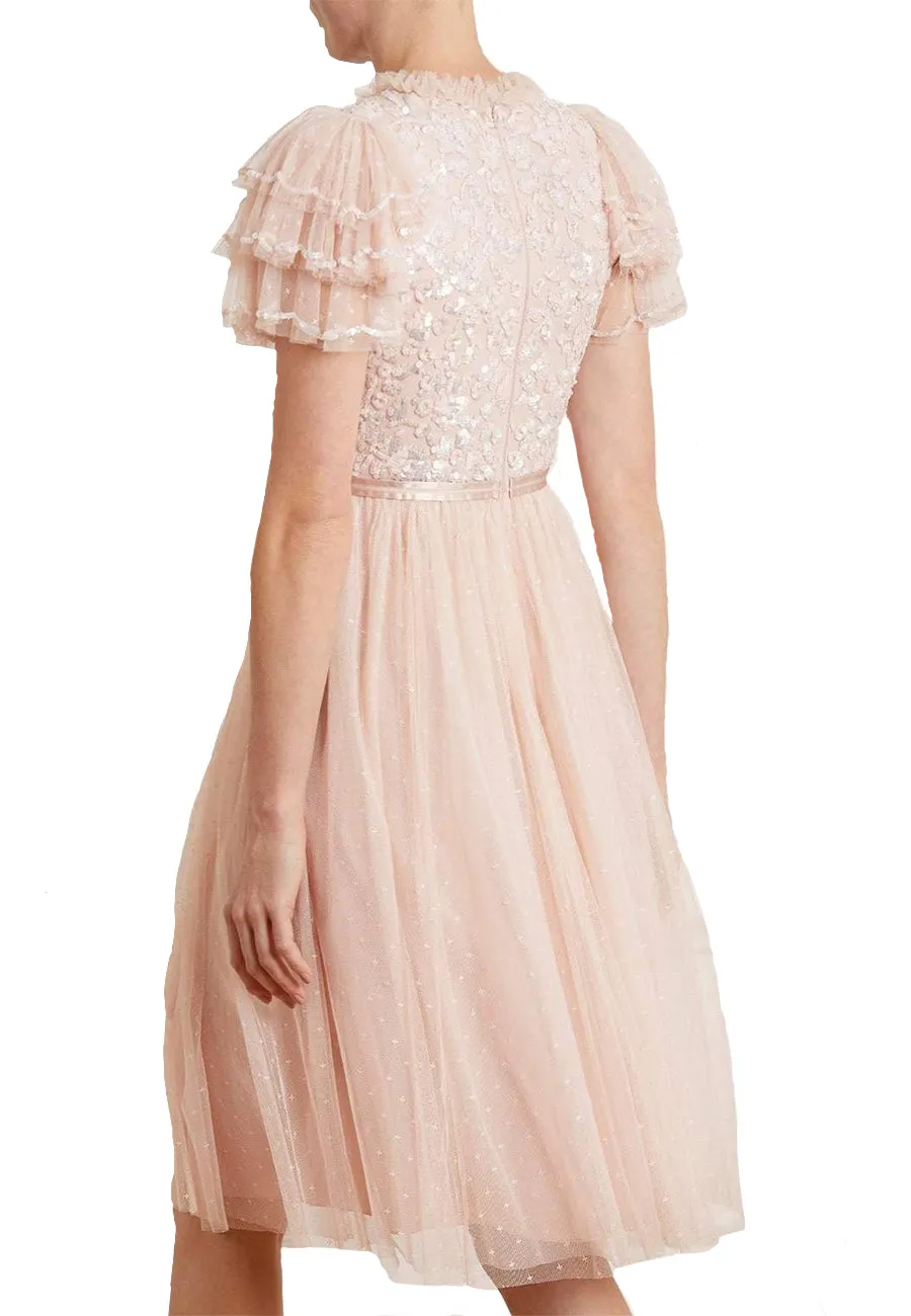 Blush Shirley Ribbon Embellished Midi Dress