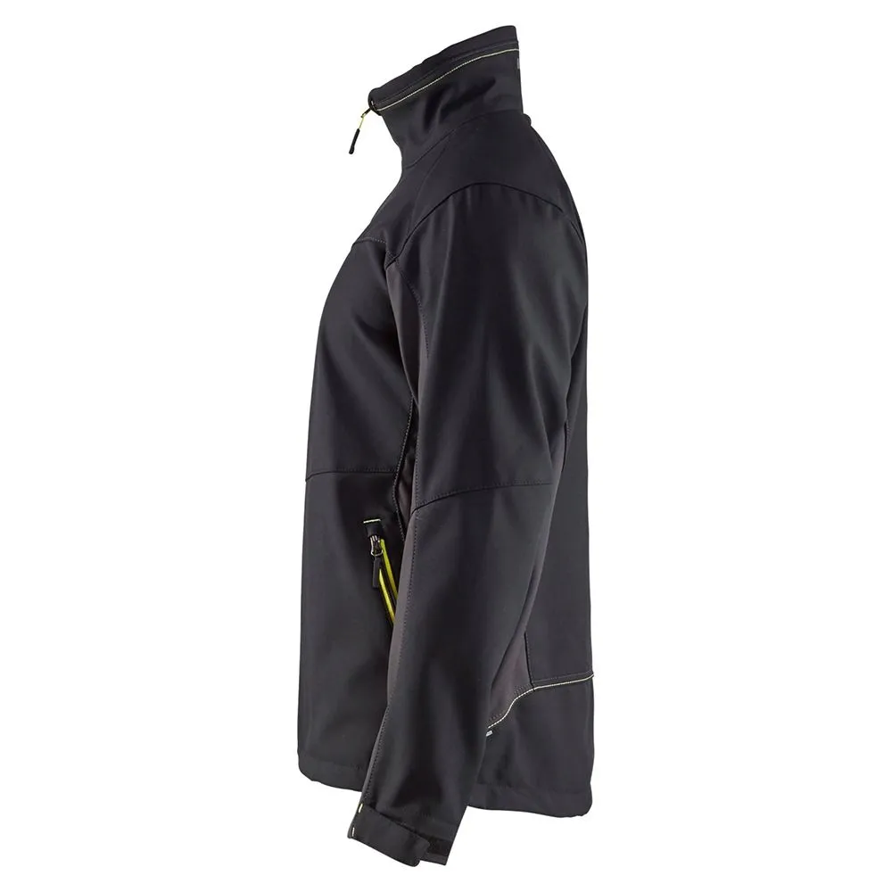 Blåkläder 4950-2516 Softshell Jacket - Black/High Vis Yellow