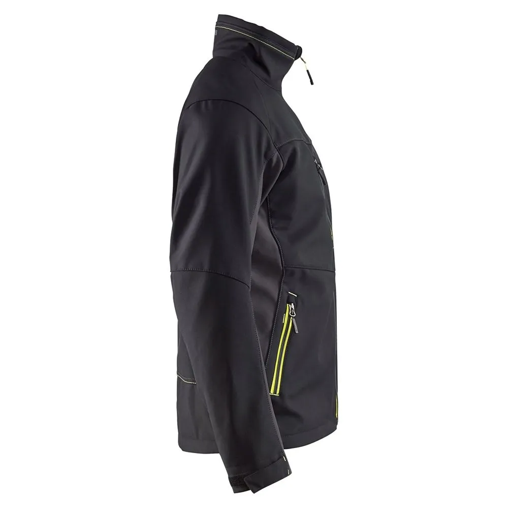 Blåkläder 4950-2516 Softshell Jacket - Black/High Vis Yellow