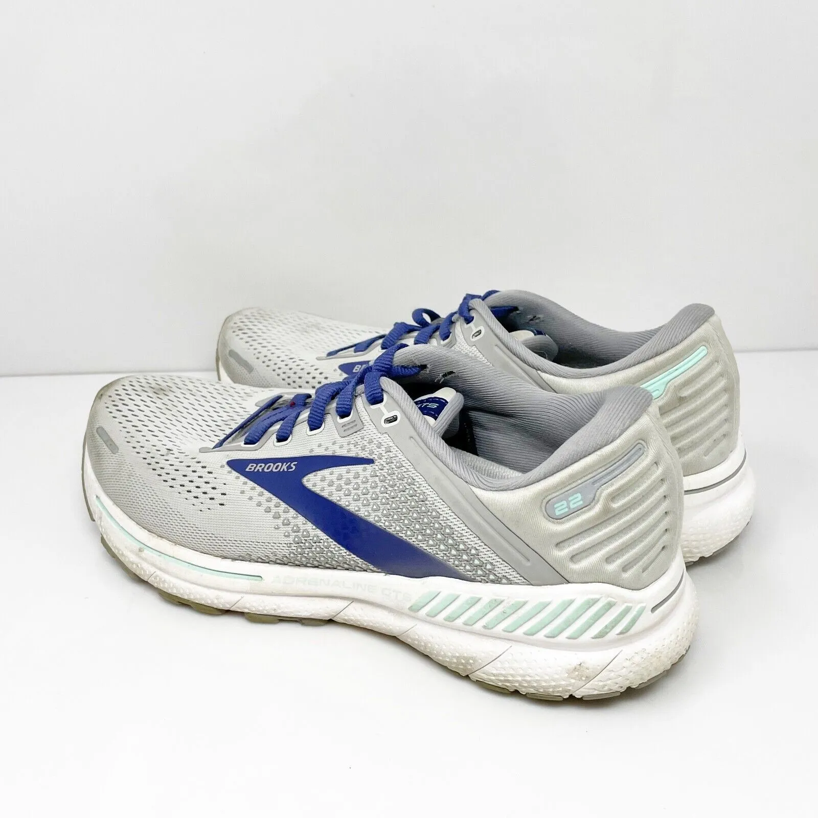 Brooks Womens Adrenaline GTS 22 1203531B045 Gray Running Shoes Sneakers Sz 9.5 B