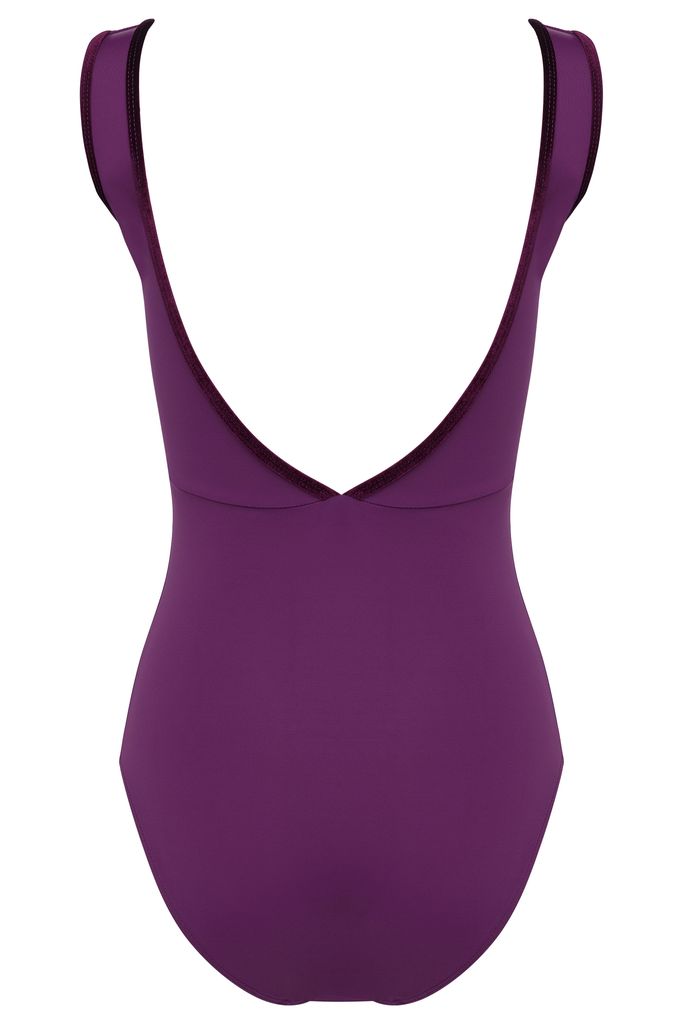 Bullet Pointe Velvet Trim Leotard