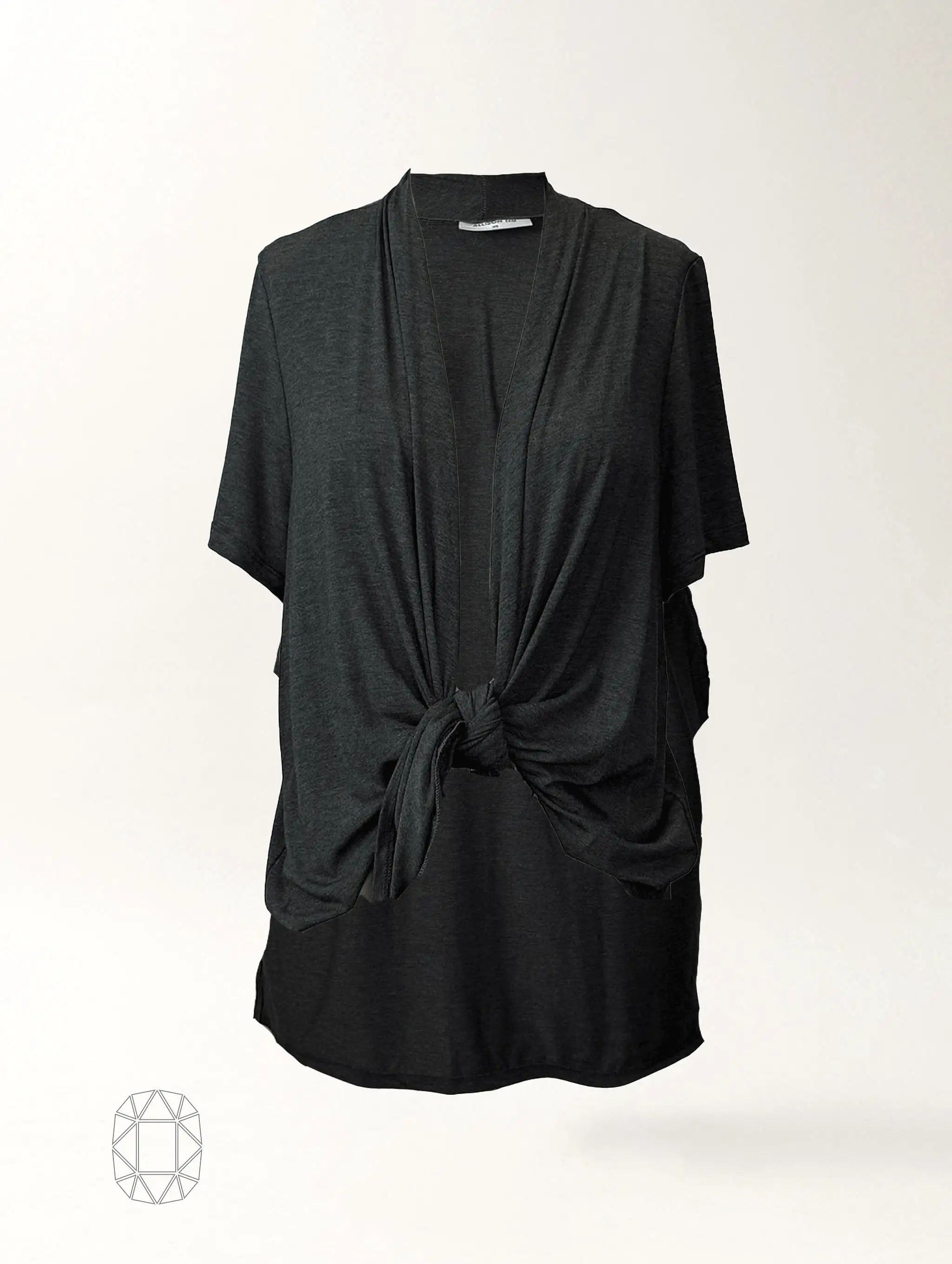 Candice Convertible Top - Dark Charcoal Rayon Jersey