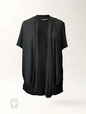 Candice Convertible Top - Dark Charcoal Rayon Jersey