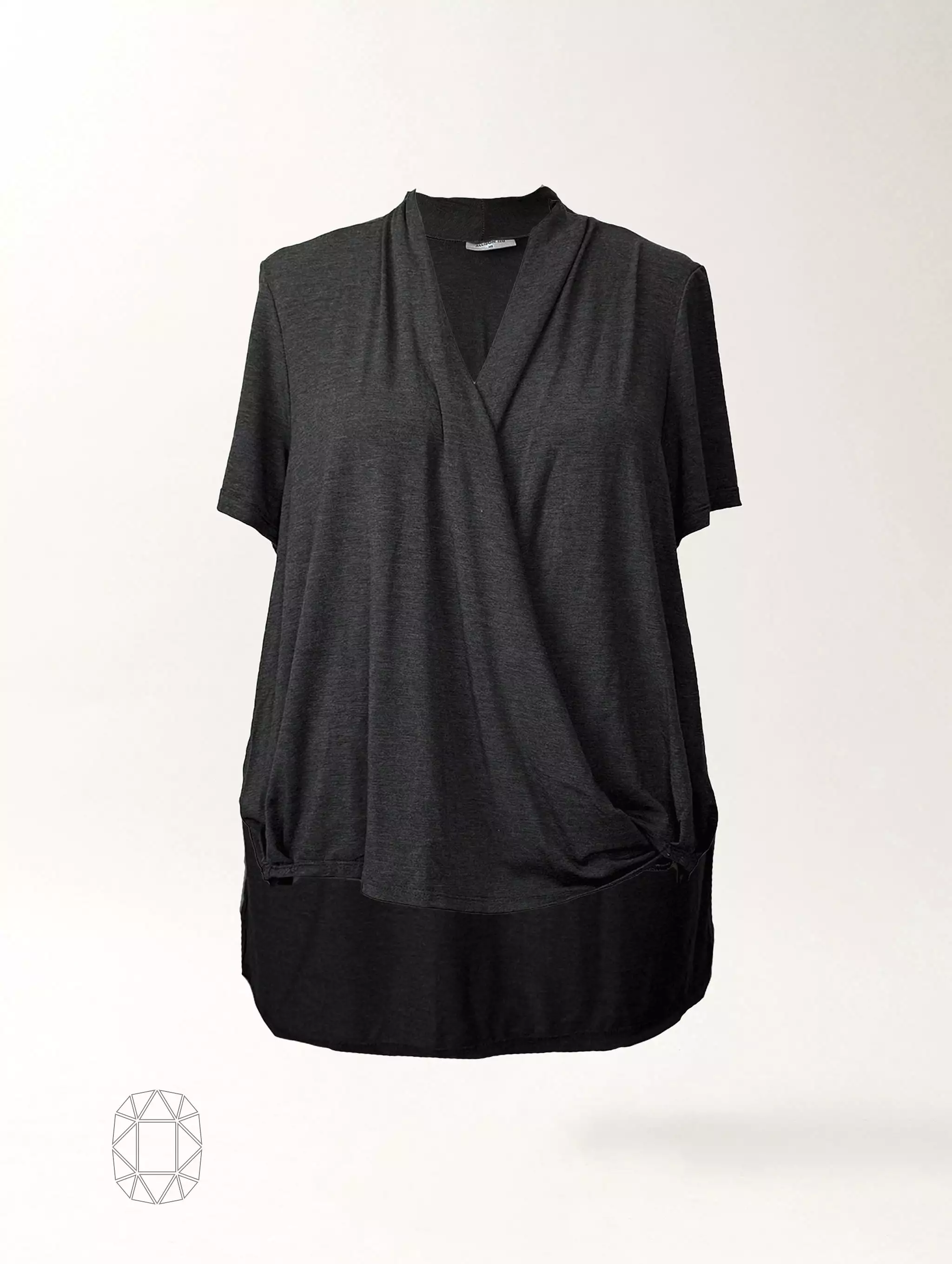 Candice Convertible Top - Dark Charcoal Rayon Jersey