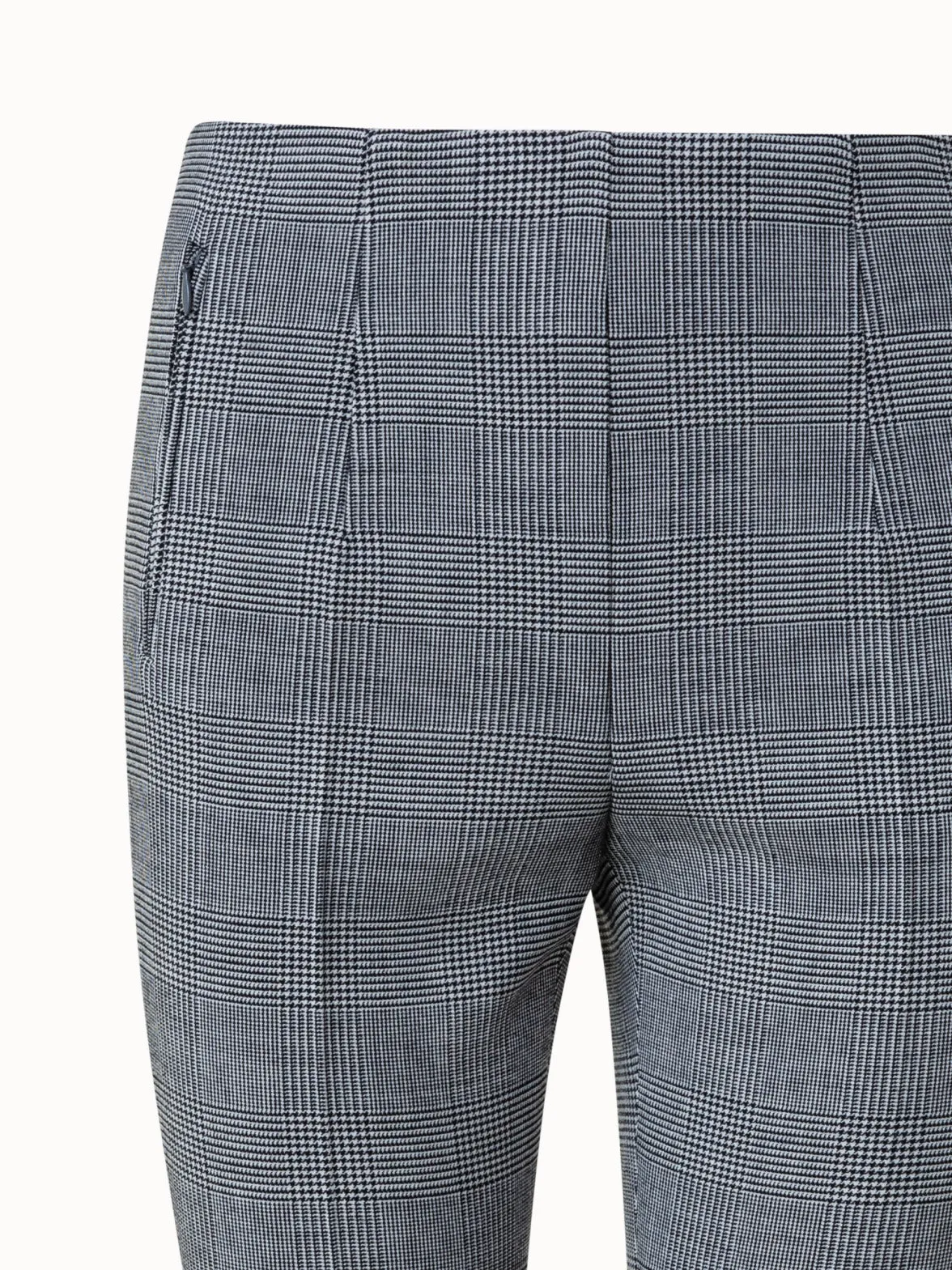 Checked Wool Double-Face Slim Pants