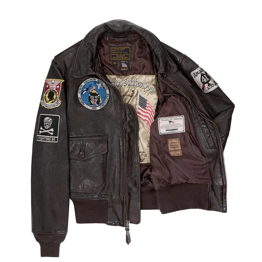 Cockpit USA USS Forrestal Carrier Pilot's Vietnam Flight Jacket