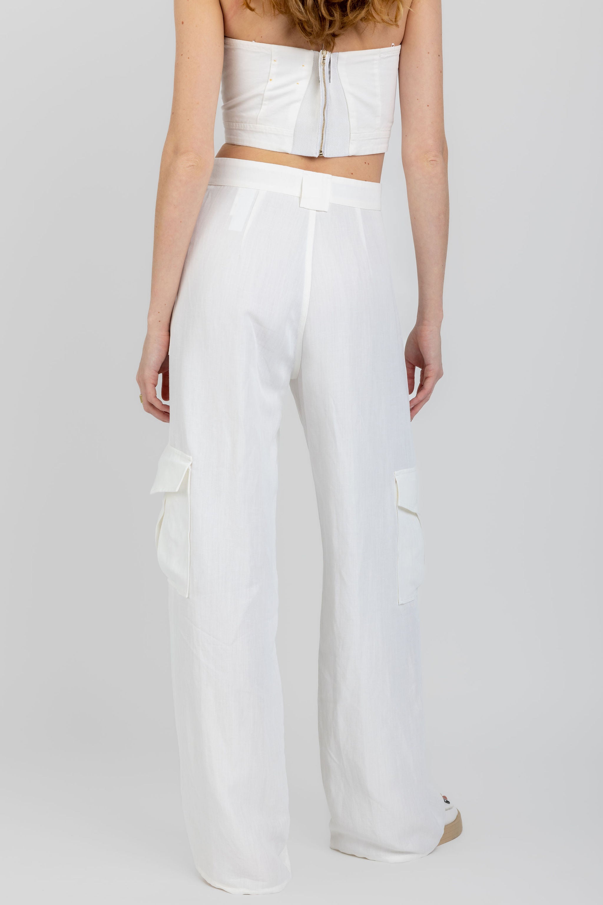 Cool Wool Cargo Trouser Pant in Raffia