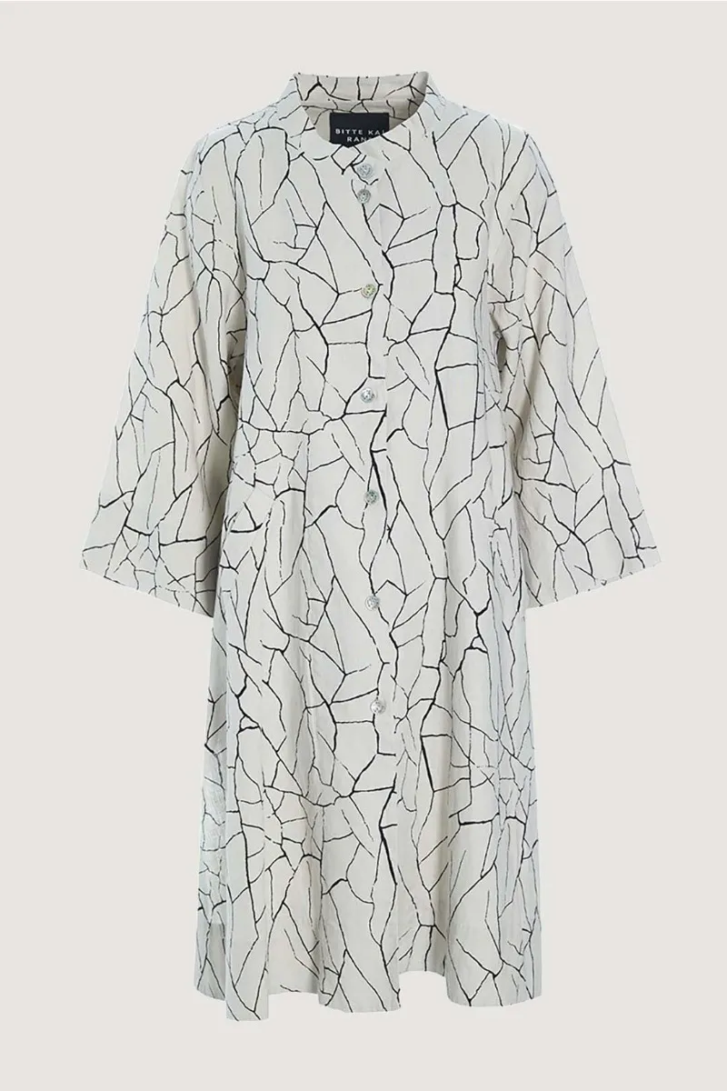 Craquelure coat dress