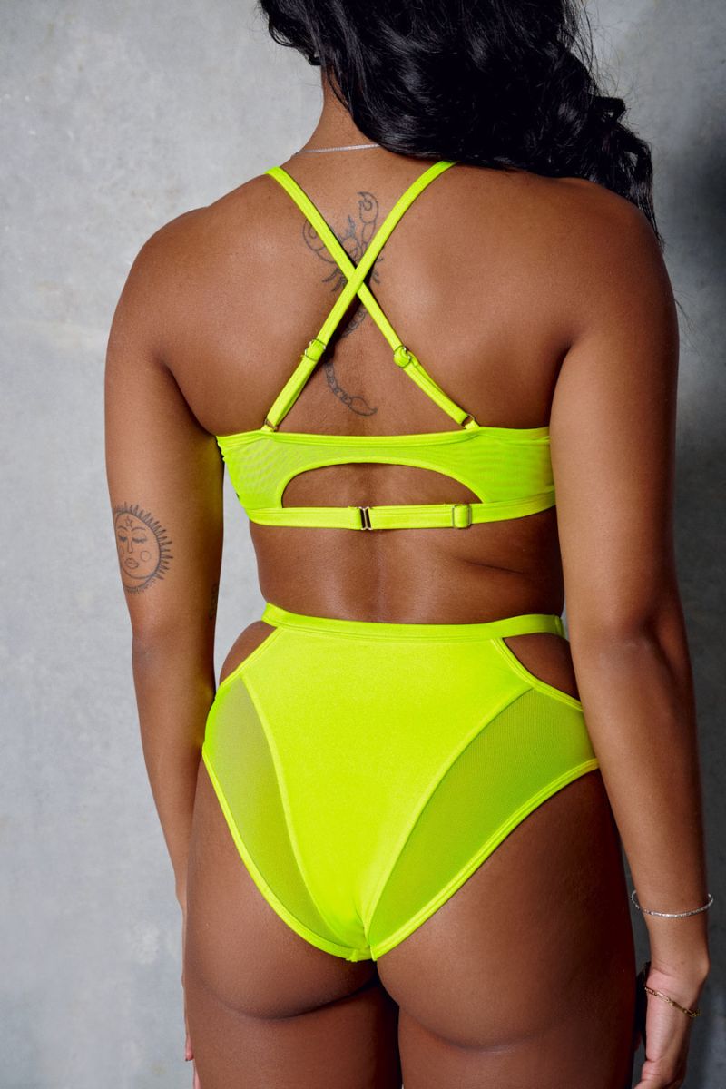 CXIX Classique Doubled Up Top - Neon Yellow