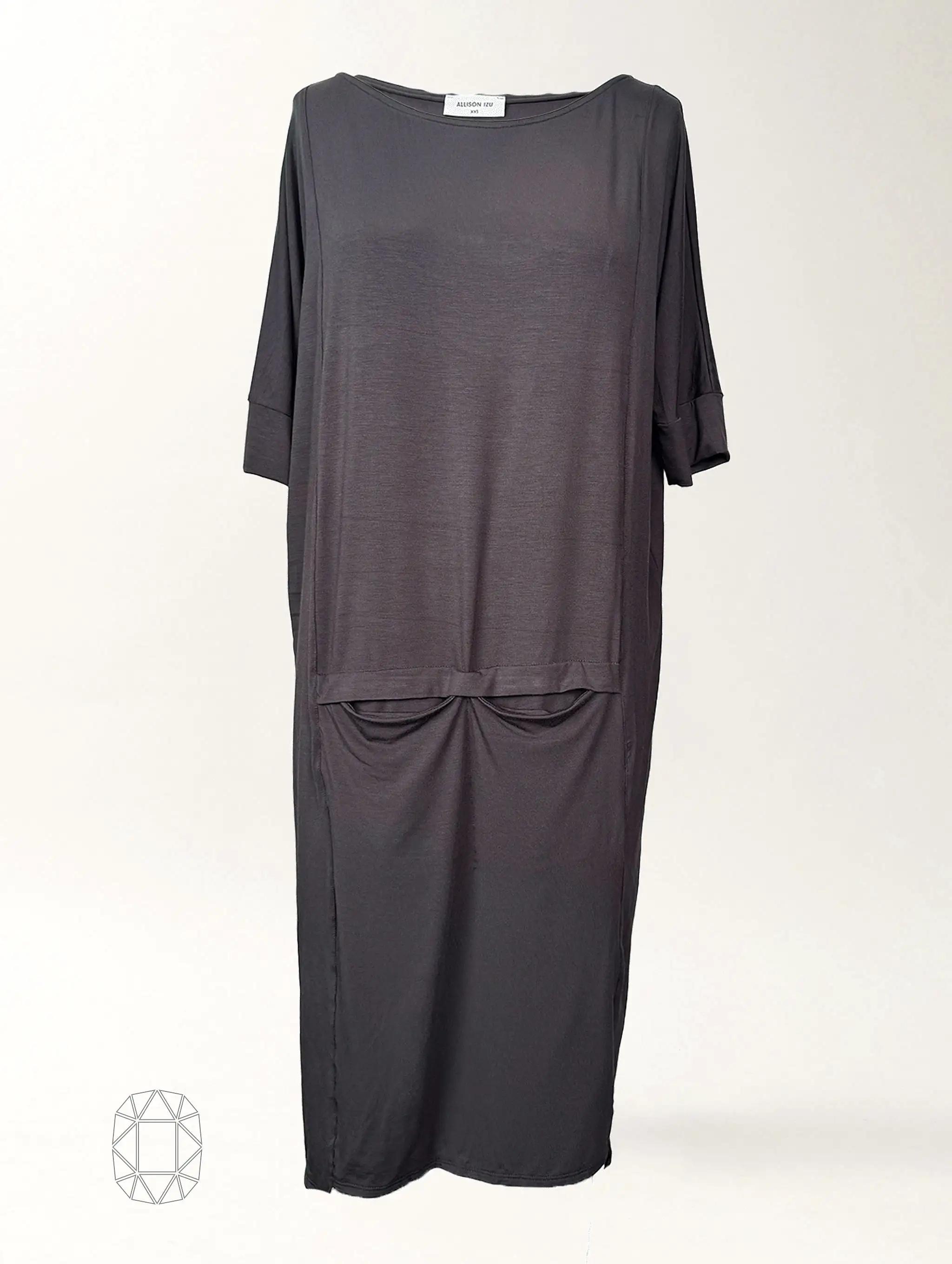 Danica Dress - Washed Black Rayon Jersey