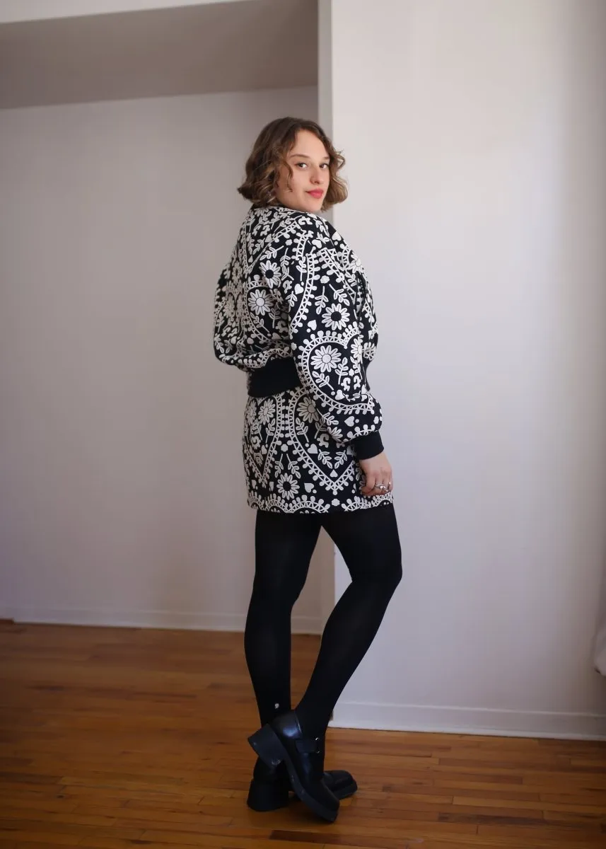 Eliza Faulkner Frida Jacket (Black and White Jacquard)