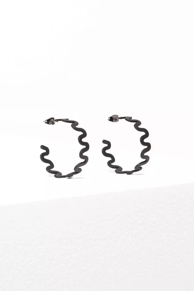 Elk The Label - Kero Hoop Earring - Black