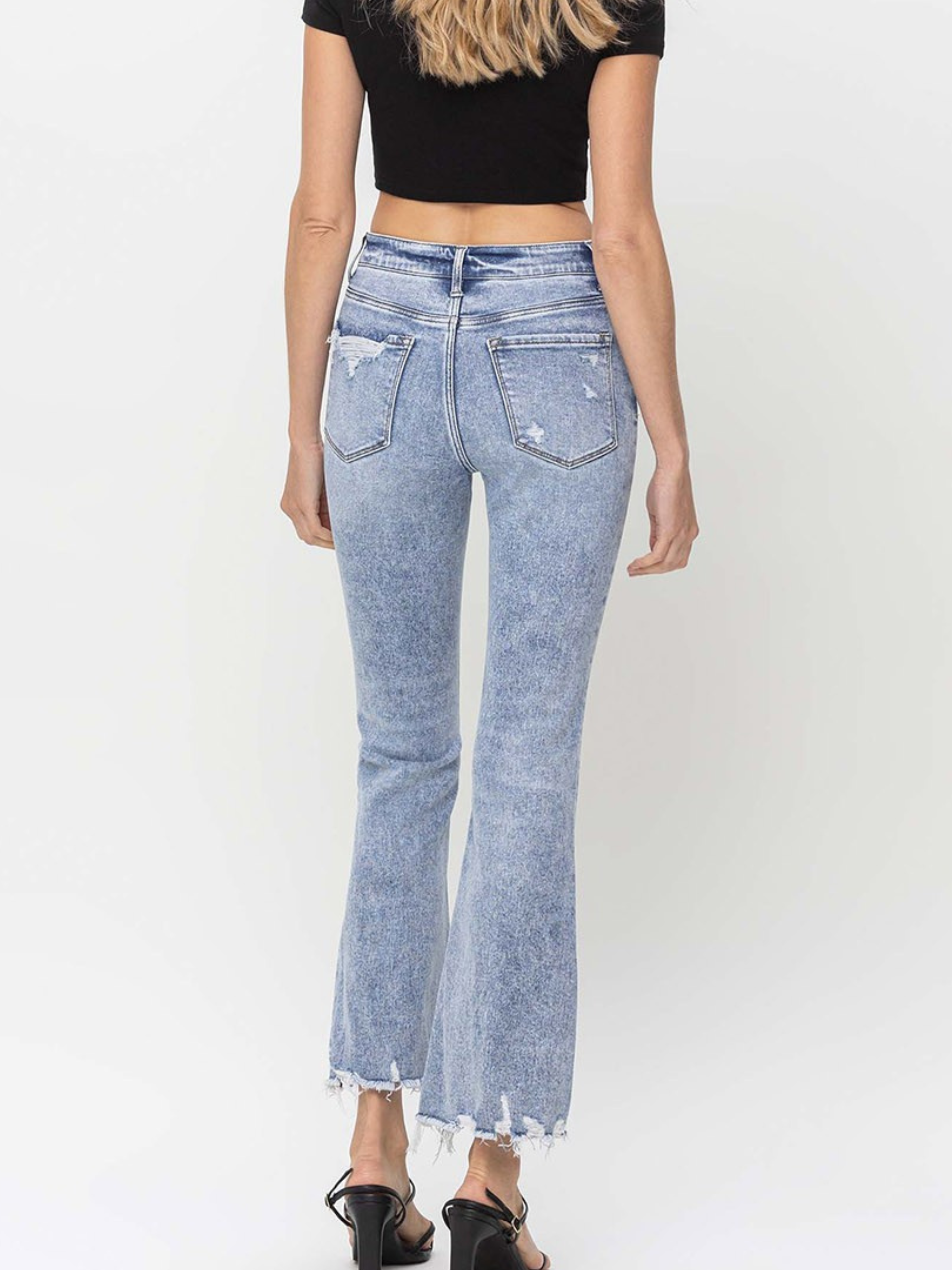 Extoll High Rise Side Slit Crop Flare