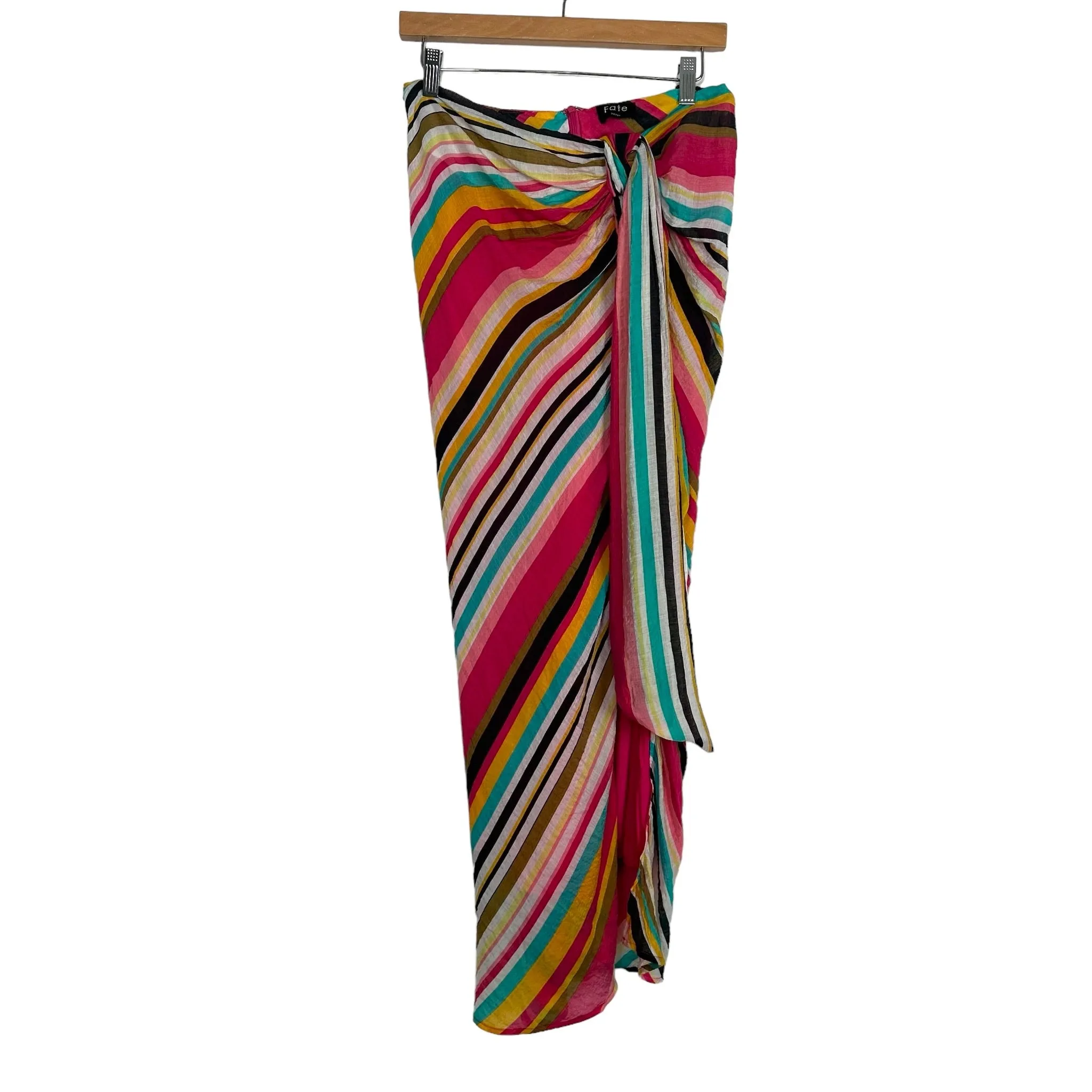 FATE Striped High Slit Skirt- Size S (we have matching top)