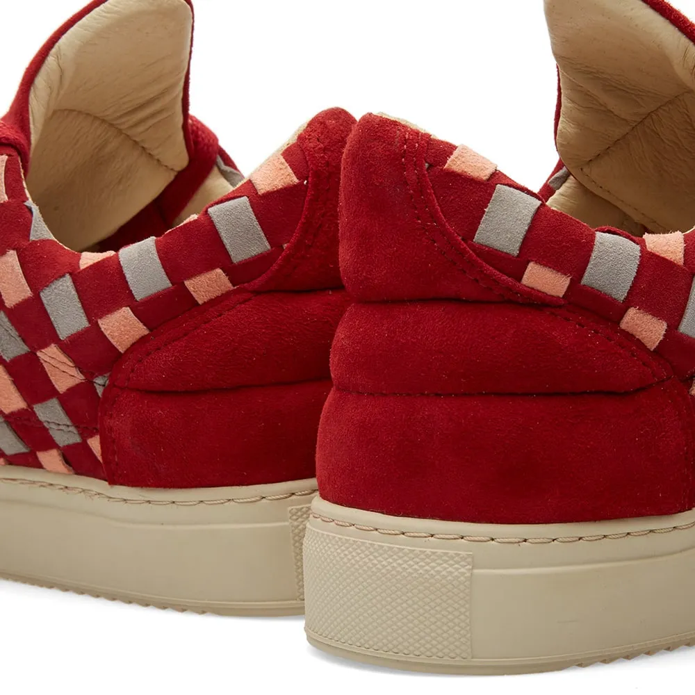 Filling Pieces x La Ferramenta Low Top SneakerBurgundy Tricolour