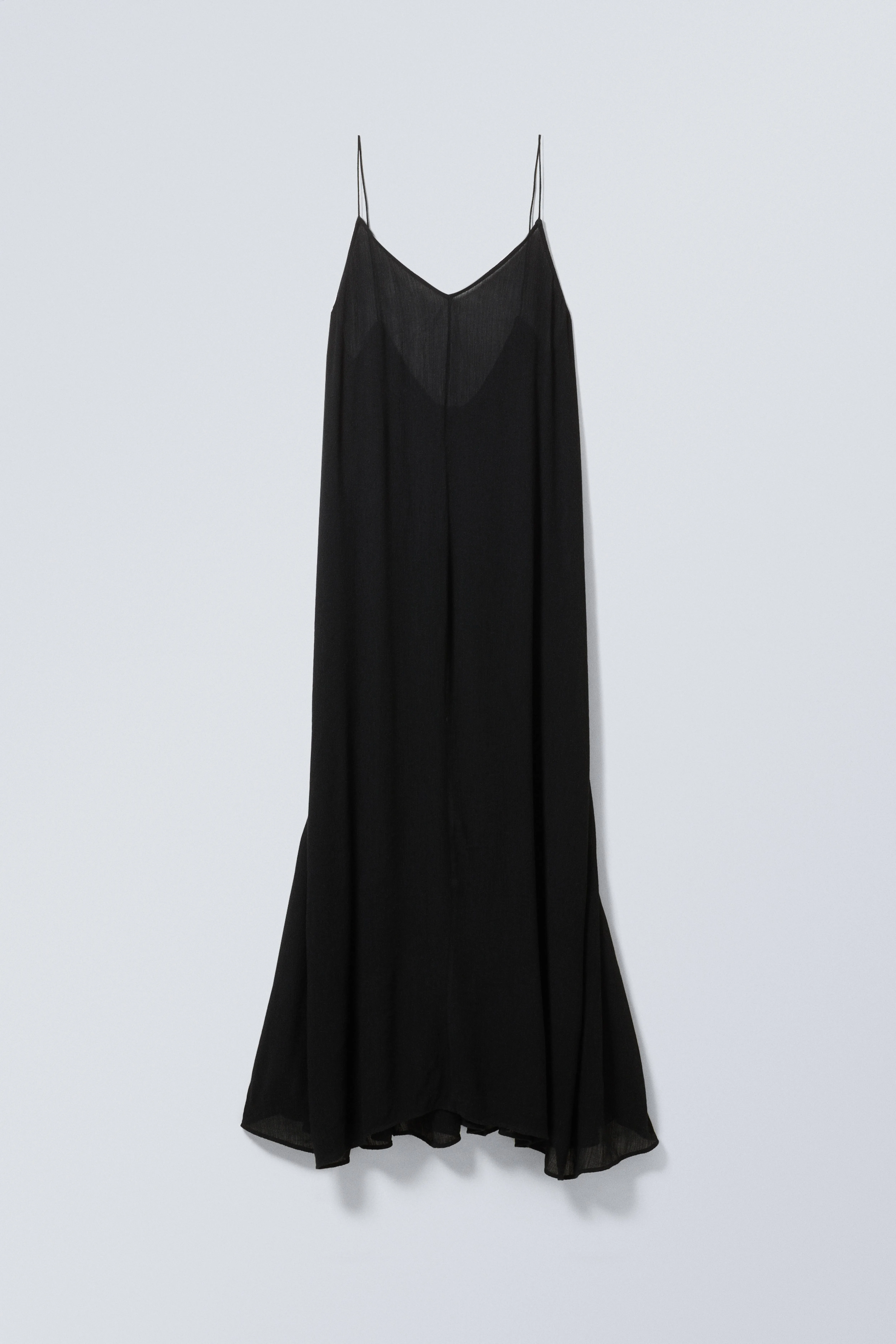 Flowy Maxi Dress - V-neck - Sleeveless - Black - Ladies | H&M GB