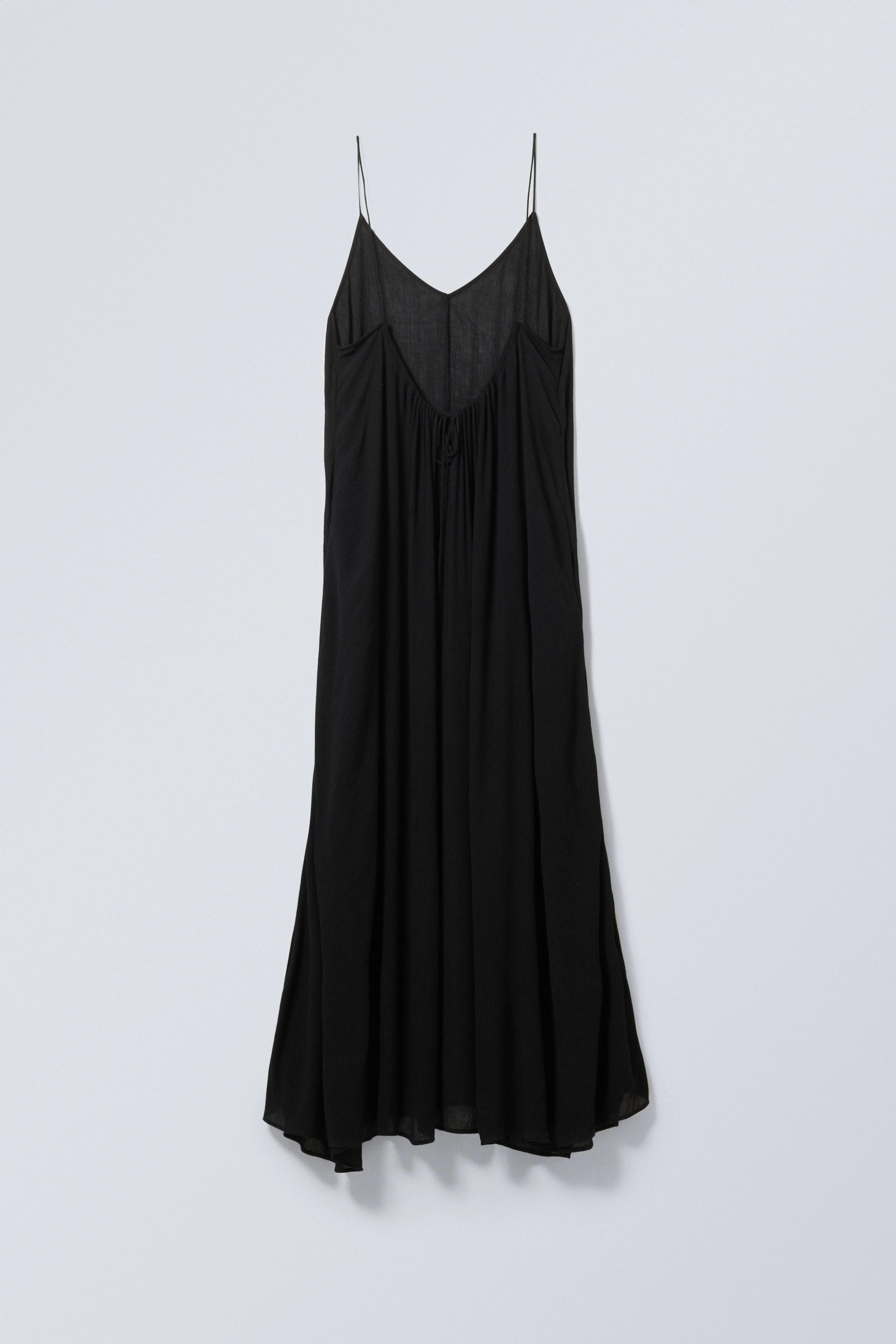 Flowy Maxi Dress - V-neck - Sleeveless - Black - Ladies | H&M GB