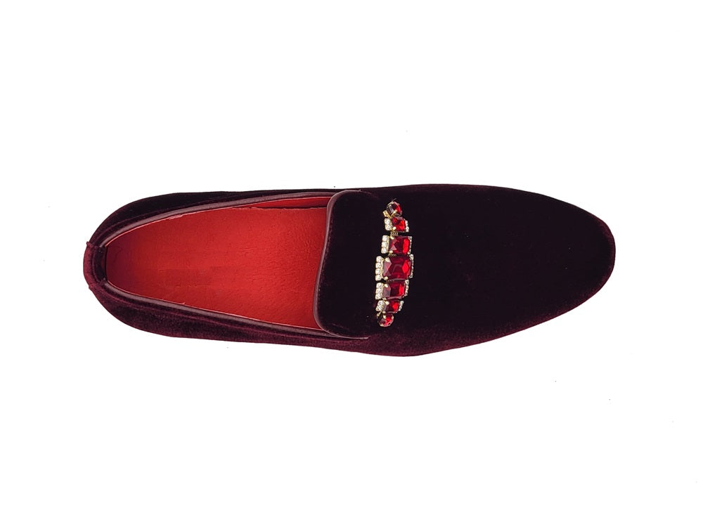 Formal Velvet Loafer with studs