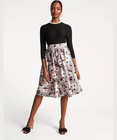 Frances Valentine Barbara Midi Skirt Poppy Party