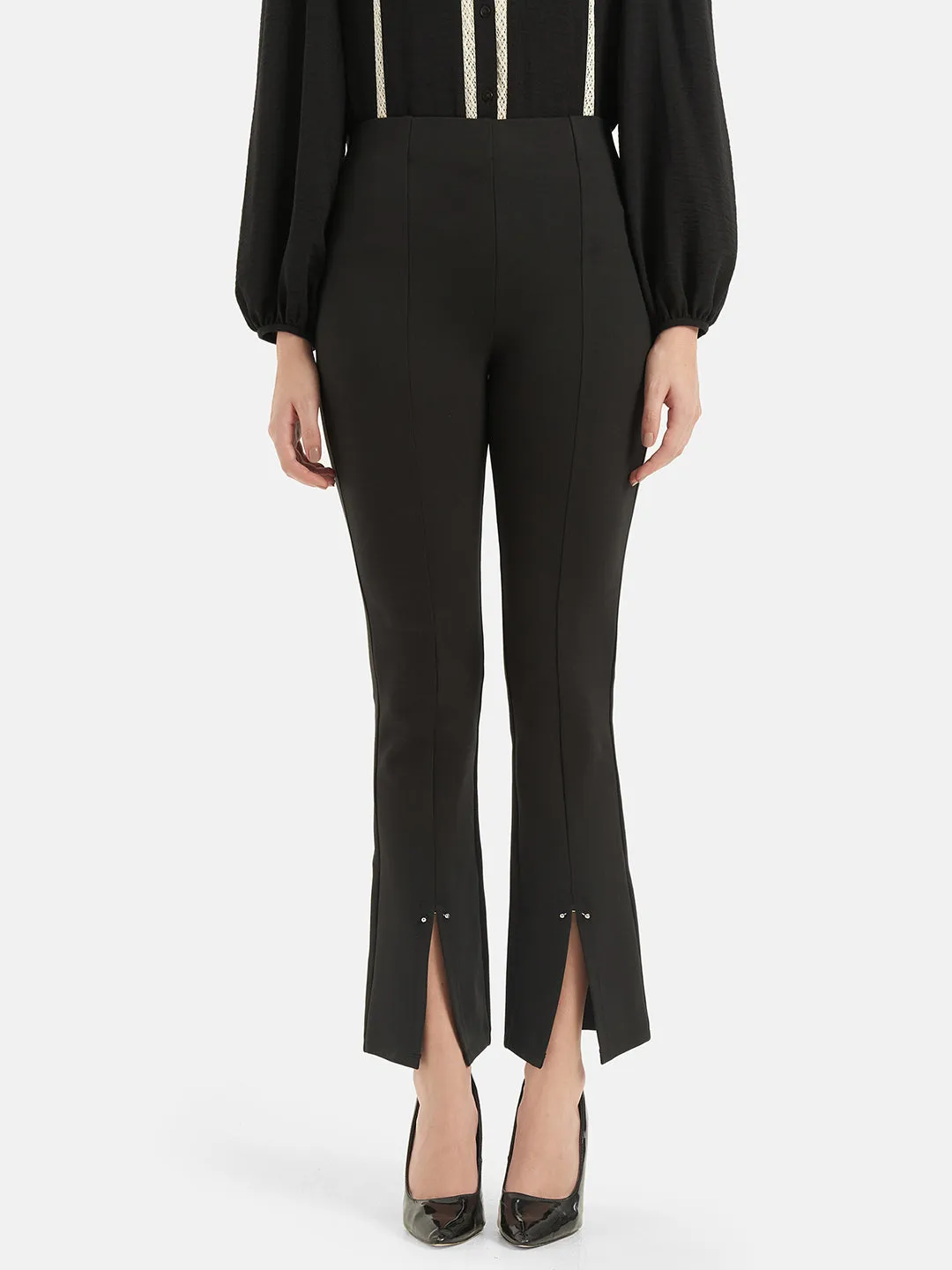 Front Slit High Rise Jeggings