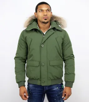 Fur Collar Coat | Men Winter Coat Short | Chilliwack Bomber |