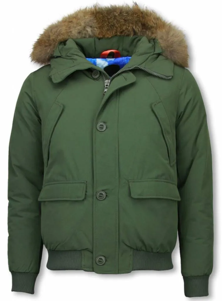 Fur Collar Coat | Men Winter Coat Short | Chilliwack Bomber |