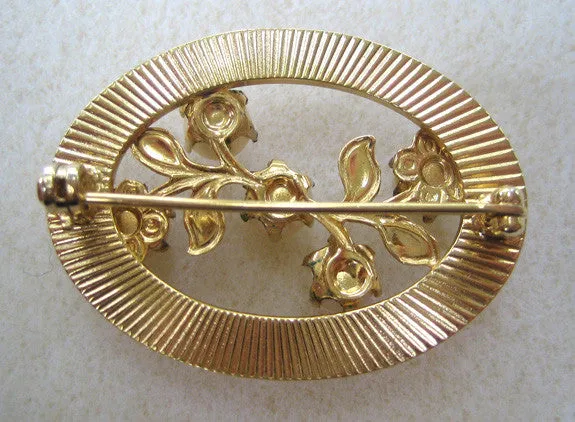 Gold-Filled Cultured Pearl Sunburst Brooch/Pin