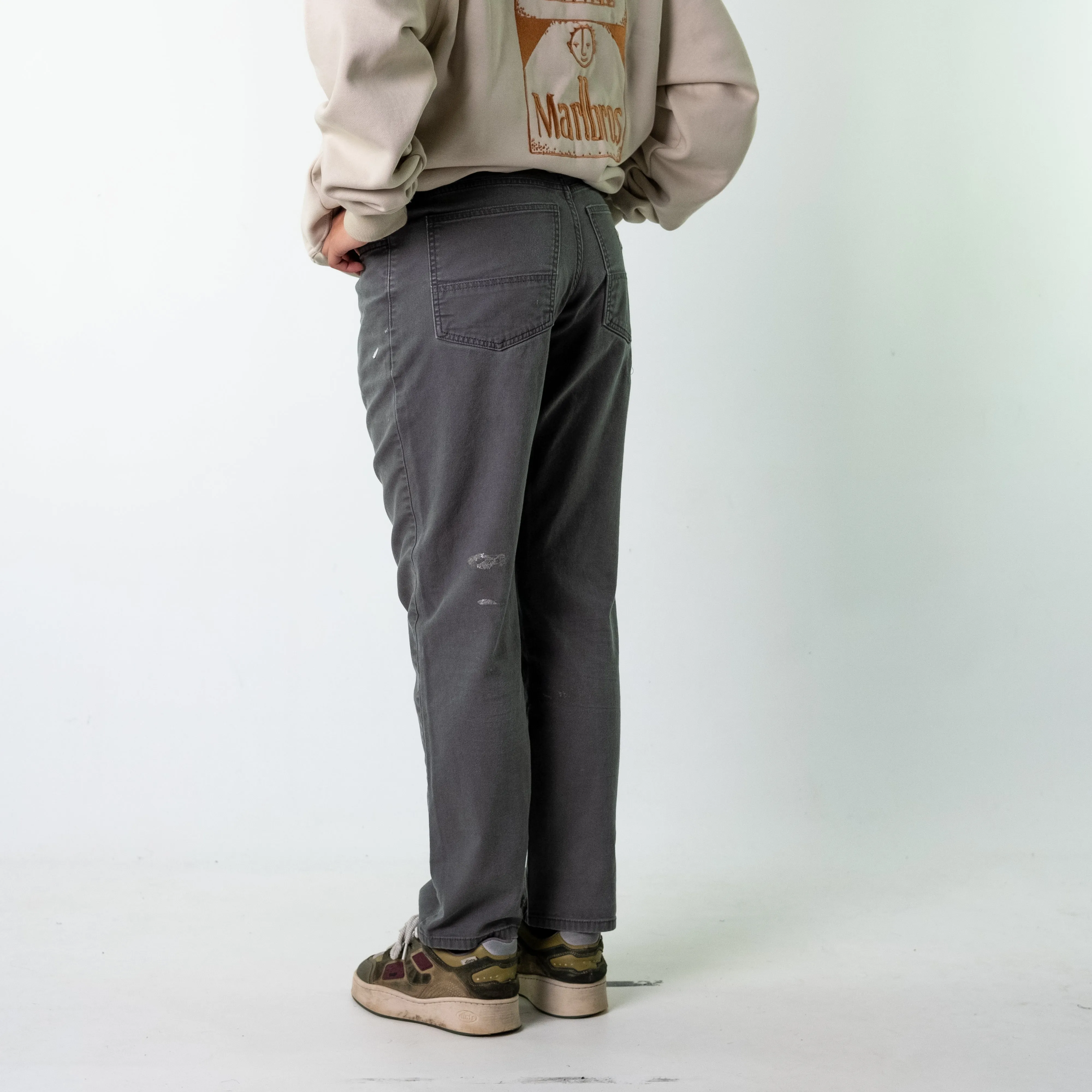 Grey 90s Carhartt  Cargo Skater Trousers Pants Jeans (32x32)