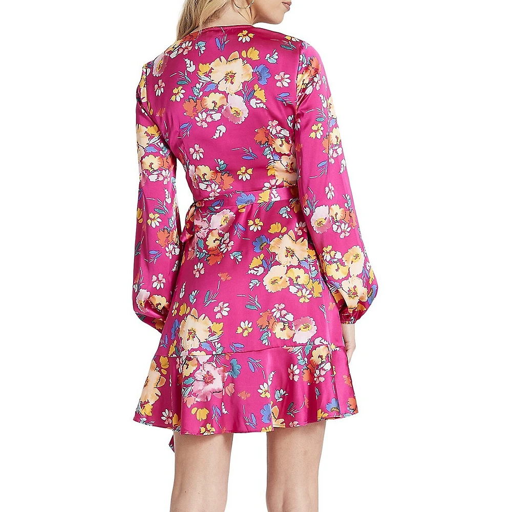 GUESS Floral Wrap Dress