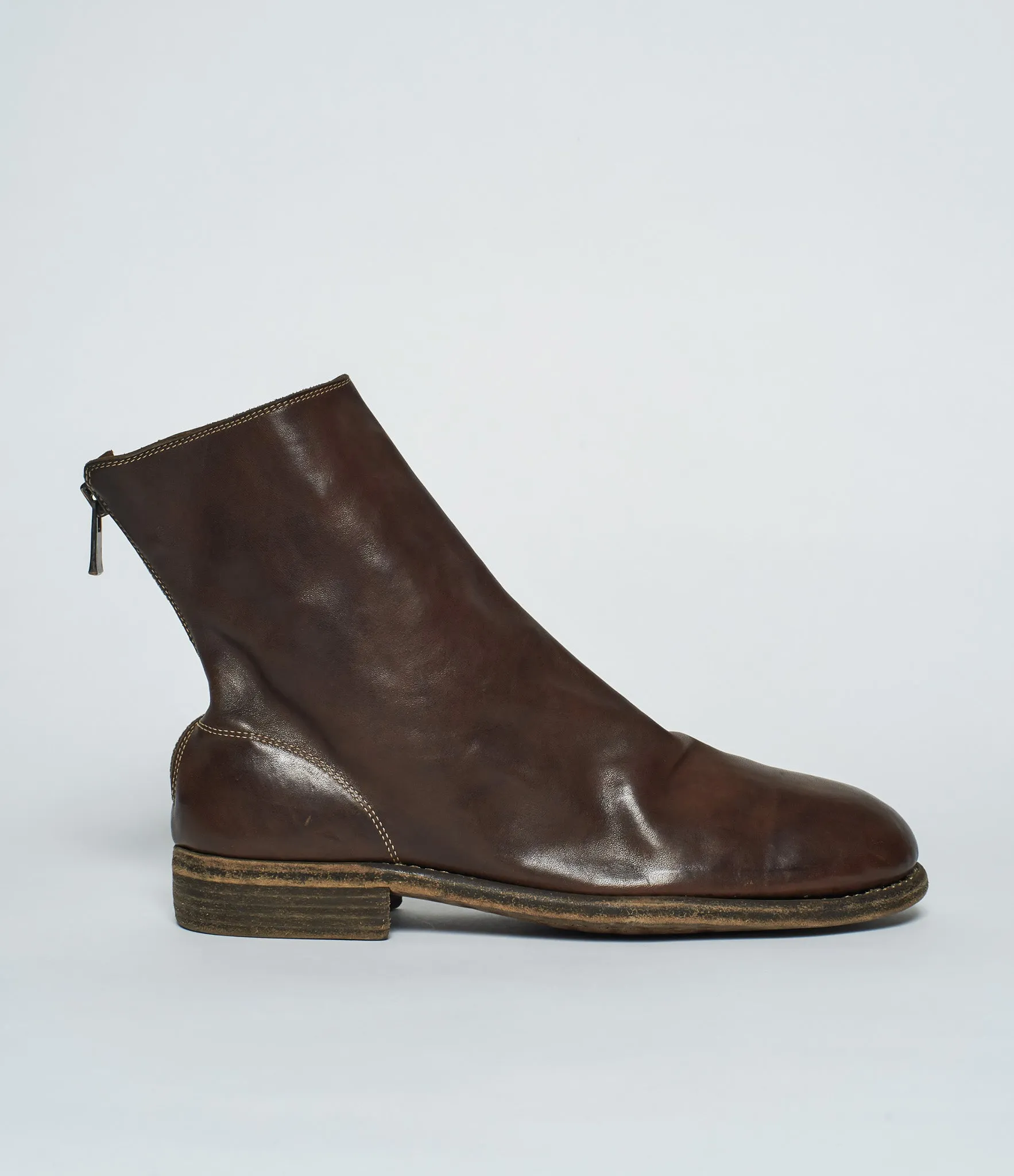 Guidi 986 Brown Horse Full Grain Back Zip Boots