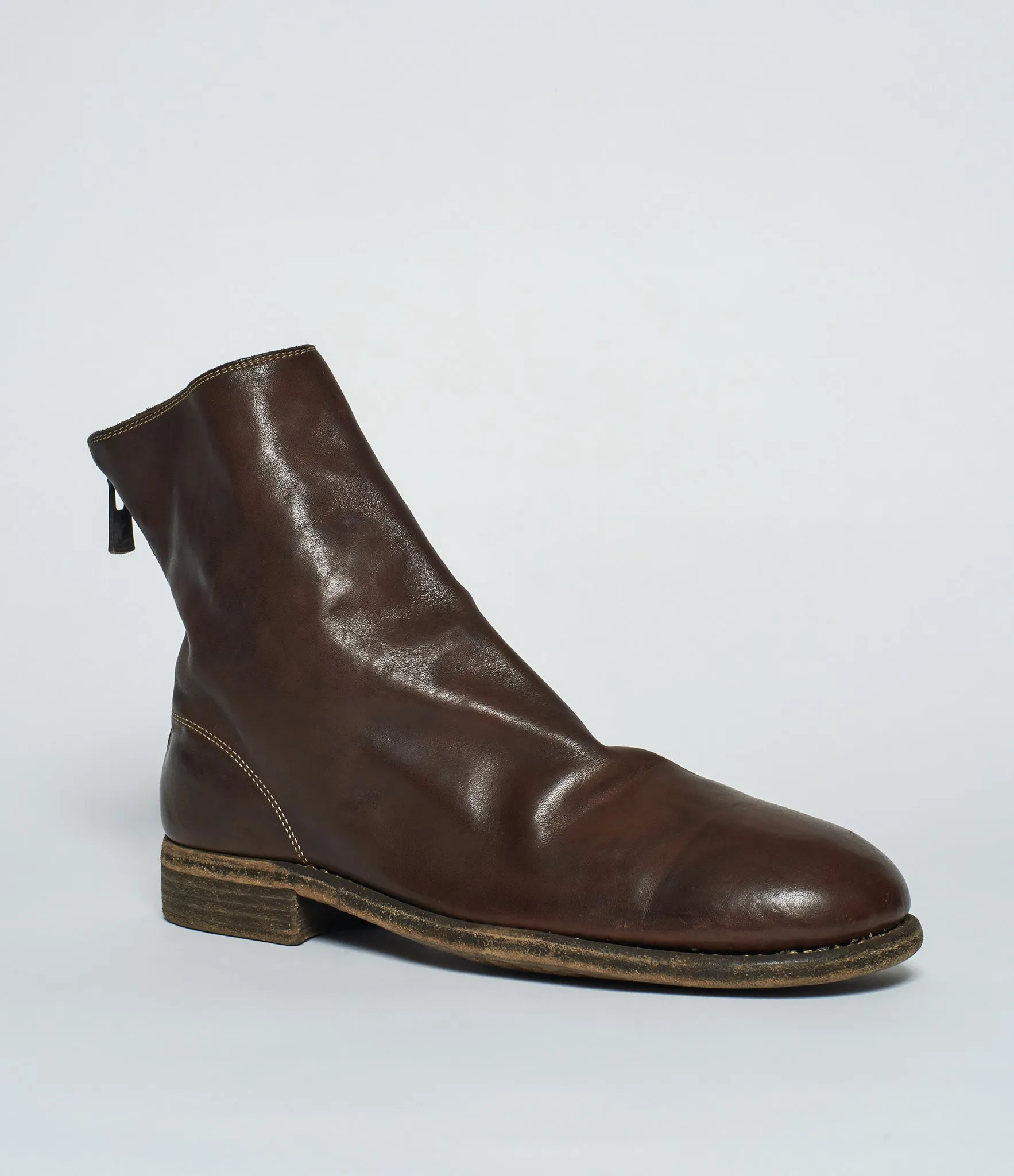 Guidi 986 Brown Horse Full Grain Back Zip Boots