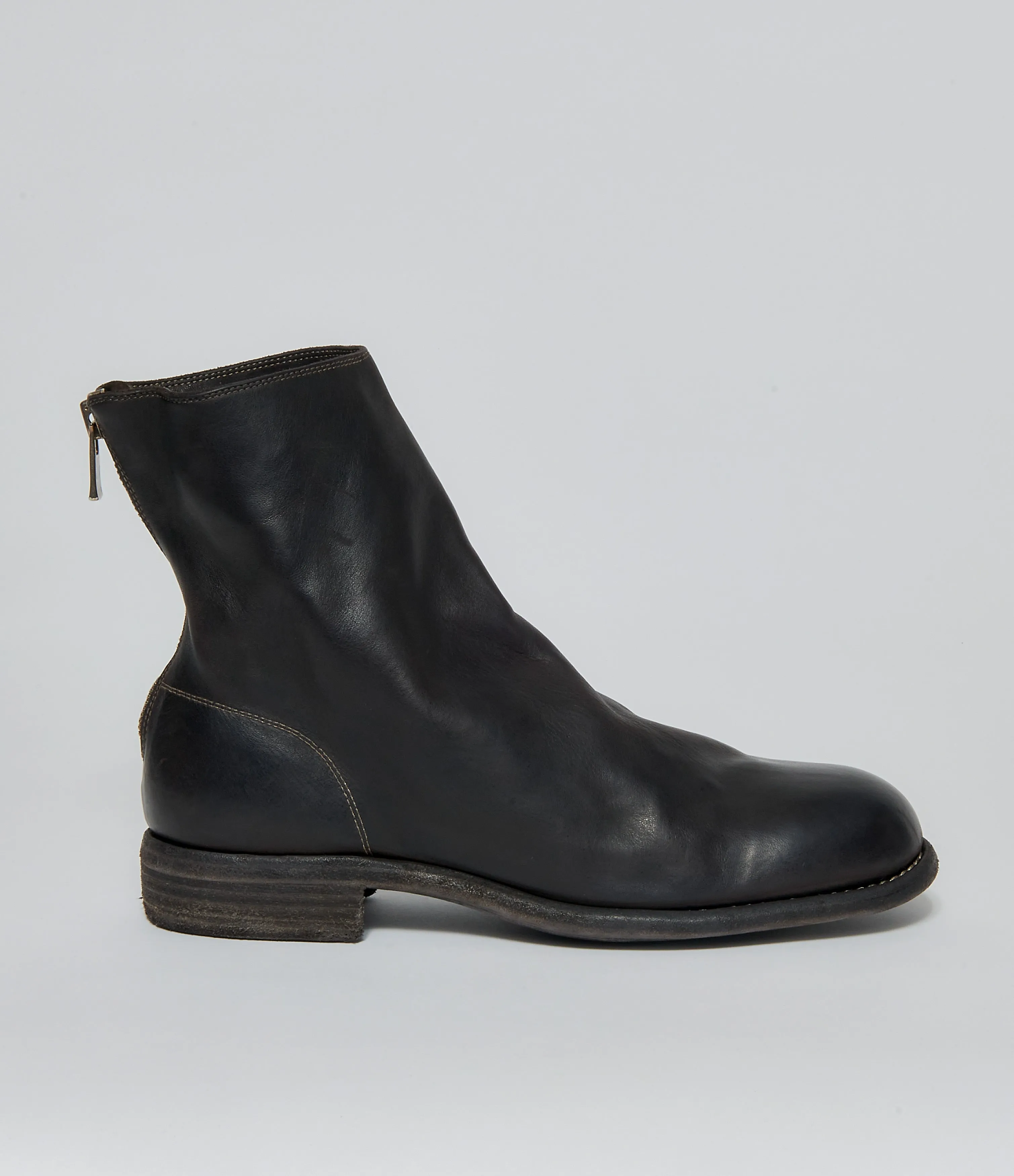 Guidi 986 Dark Brown Baby Calf Full Grain Back Zip Boots