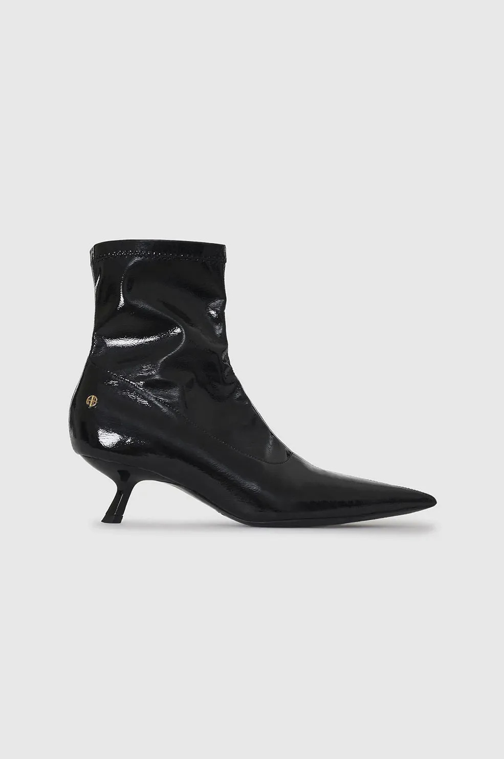 Hilda Boots - High-Shine Black