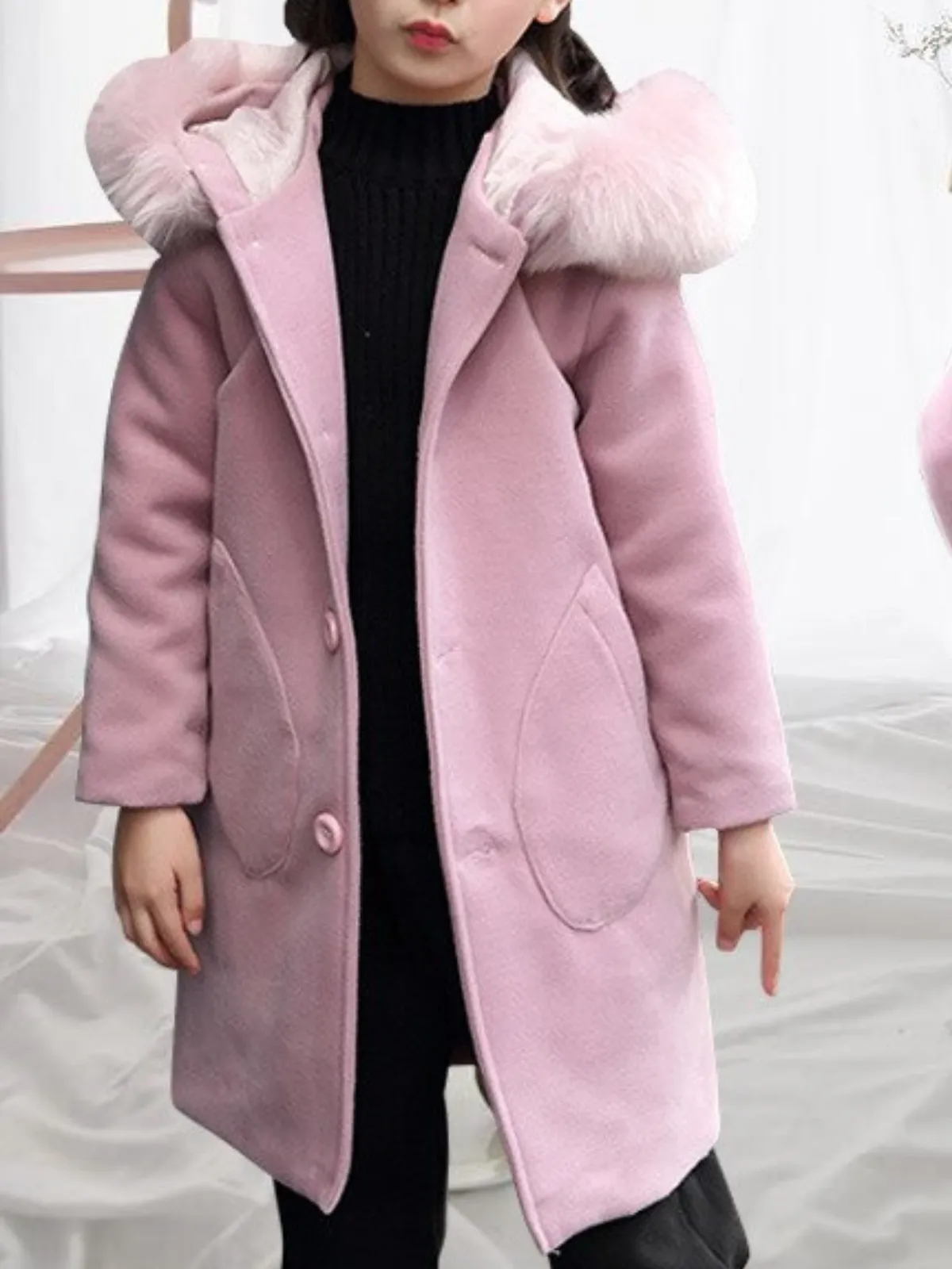 Icy Glam Fur Hood Winter Coat