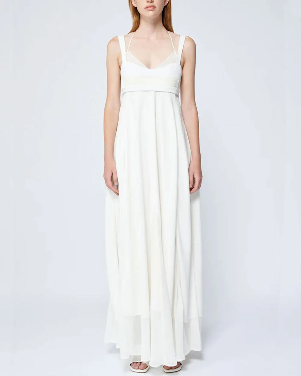 Ivory Darina Sleeveless Maxi Dress