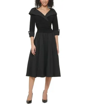 Jessica Howard Womens A-Line Midi Cocktail And Party Dress