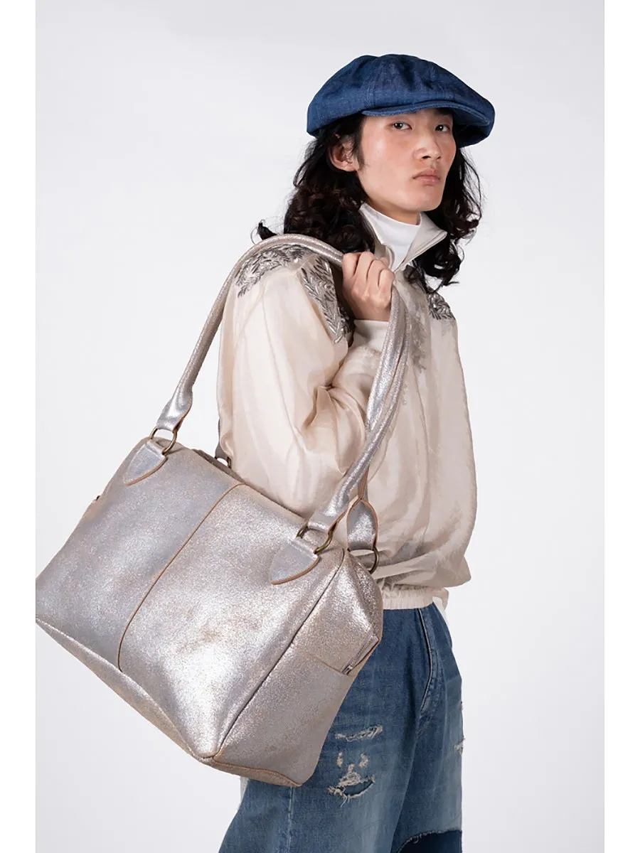 Kapital Crack Leather Fargo Bag (Small)