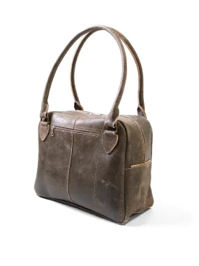 Kapital Crack Leather Fargo Bag (Small)